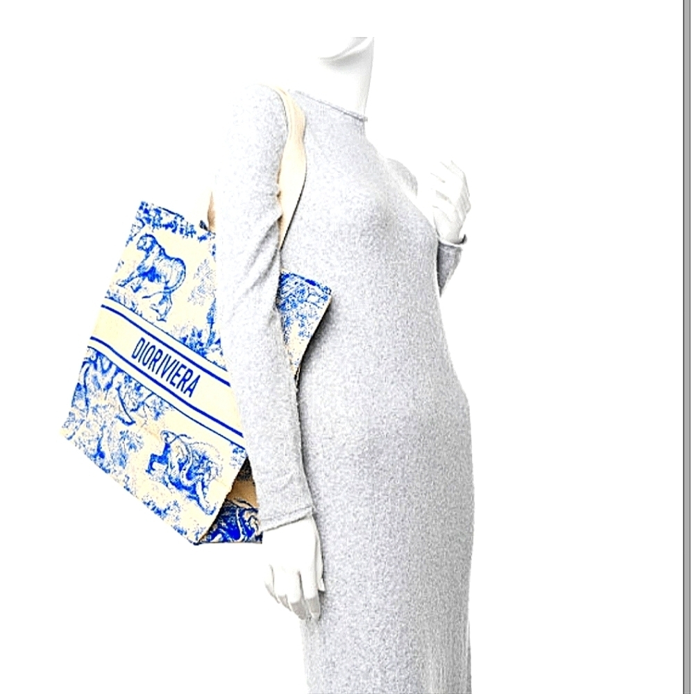 Christian Dior Straw Dioriviera Tote 42.5 x 37 x 15cm - Picture 8 of 11